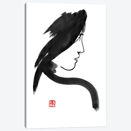 Geisha Profile Canvas Print #PCN69} by Péchane Canvas Art Print