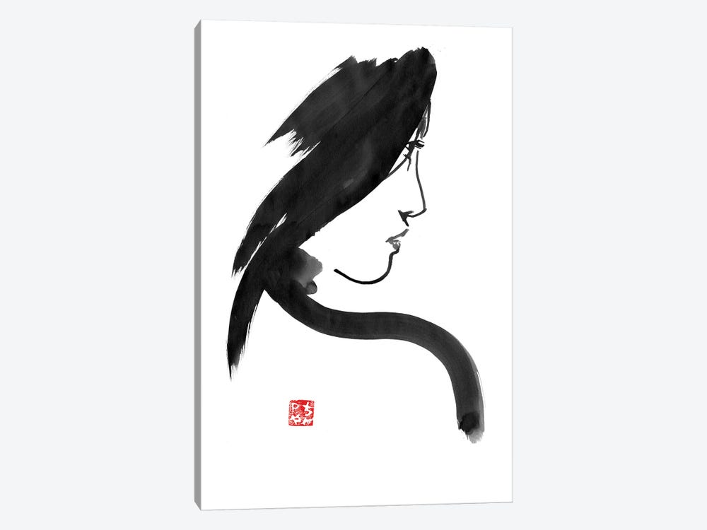 Geisha Profile by Péchane 1-piece Canvas Wall Art