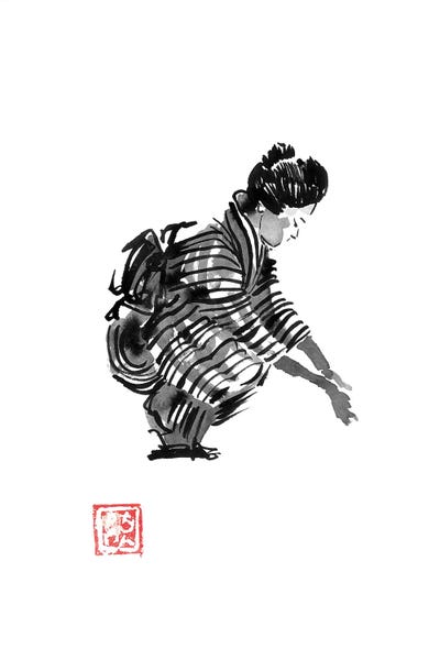 East Asian Culture: Geisha Washing Hands by Péchane