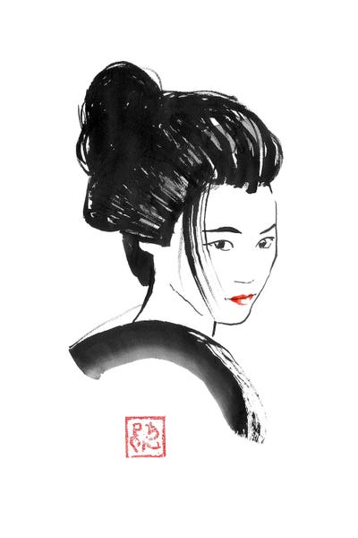 East Asian Culture: Red Lips Geisha by Péchane