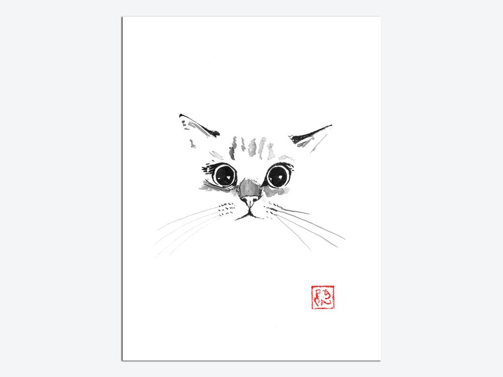 Big face cat, an art print by Lei Lei - INPRNT