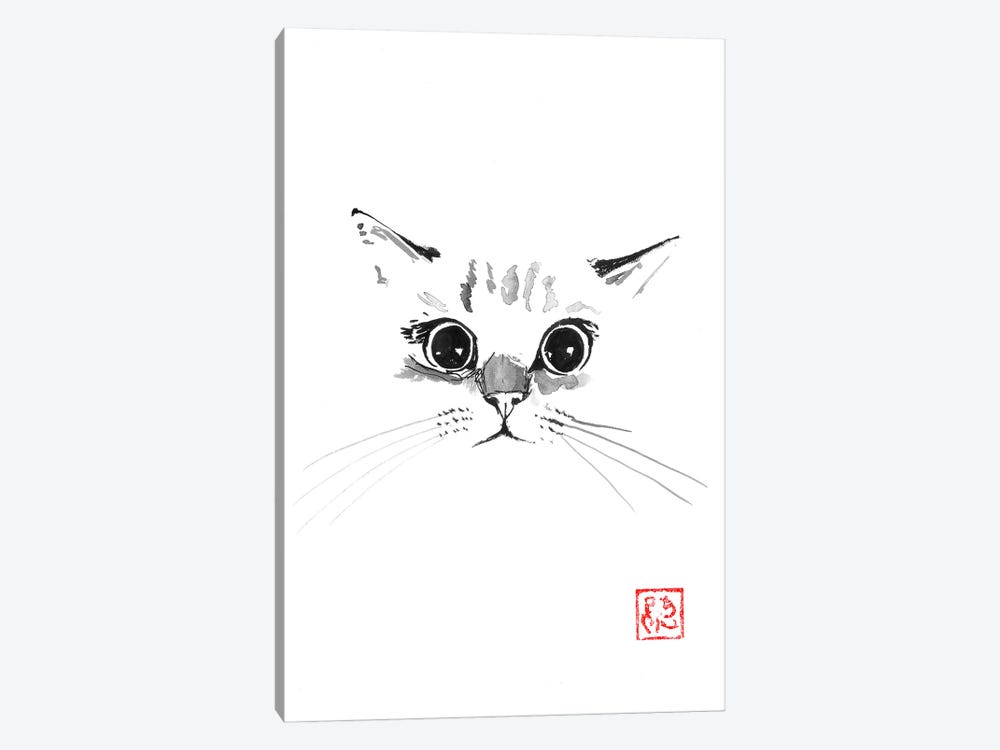 Big Eyed Cat by Péchane 1-piece Canvas Wall Art