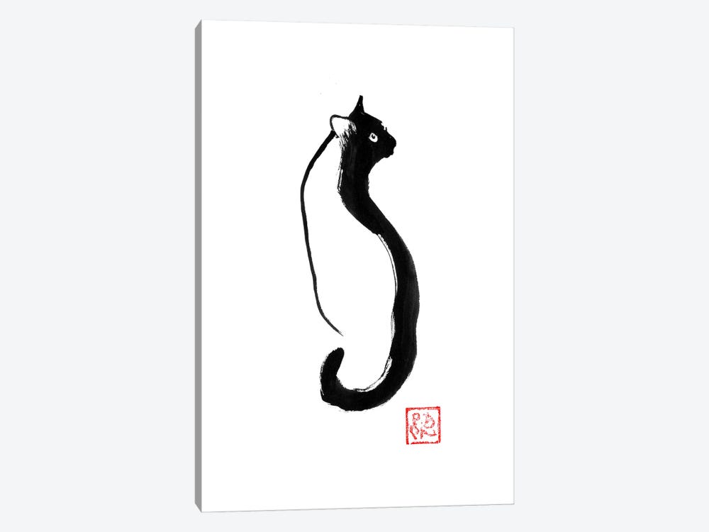 Cat Shadow Line by Péchane 1-piece Art Print