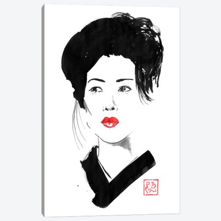 Lady Geisha Canvas Print #PCN714} by Péchane Canvas Wall Art