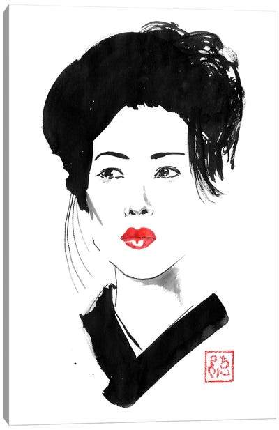Lady Geisha Canvas Art Print - Geisha
