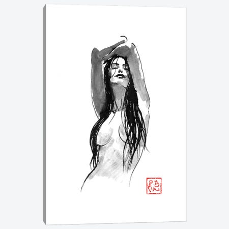 Long Hair Nude Canvas Print #PCN715} by Péchane Canvas Art