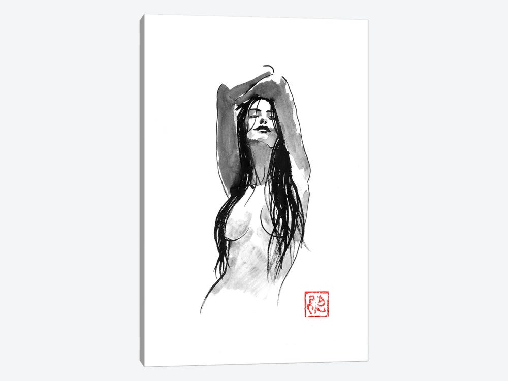 Long Hair Nude by Péchane 1-piece Art Print