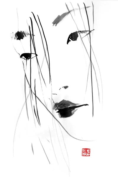 Black & White & Red: Geisha’s Hair by Péchane