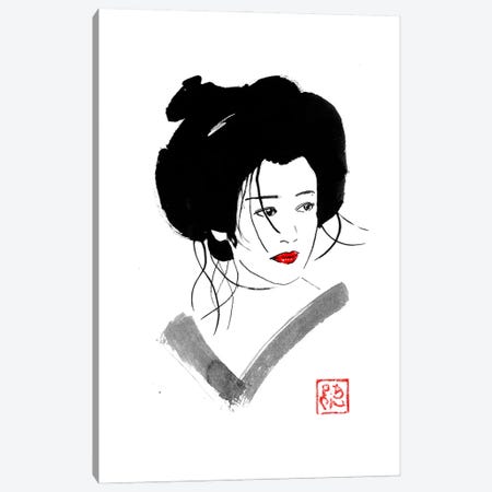 Uncombed Geisha Canvas Print #PCN721} by Péchane Canvas Artwork