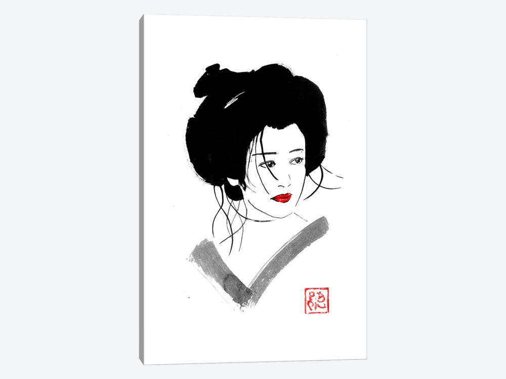 Uncombed Geisha by Péchane 1-piece Canvas Wall Art