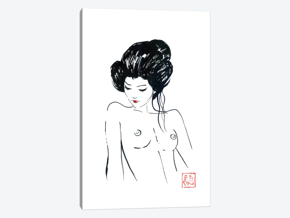 Nude Geisha Bust by Péchane 1-piece Canvas Artwork