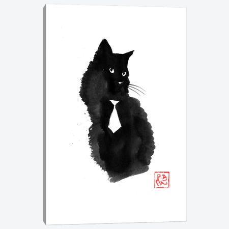 Black Cat Tie Canvas Print #PCN734} by Péchane Canvas Artwork