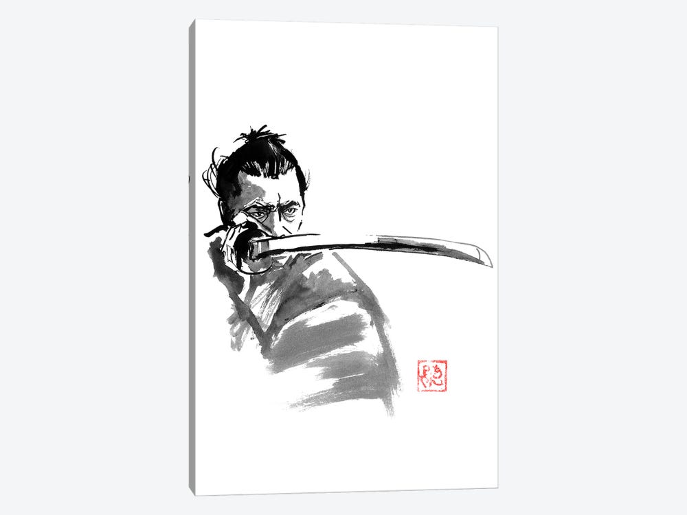 Samurai In Garde II by Péchane 1-piece Canvas Art Print