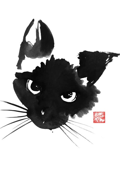 Grumpy Siamese Cat by Péchane wall art