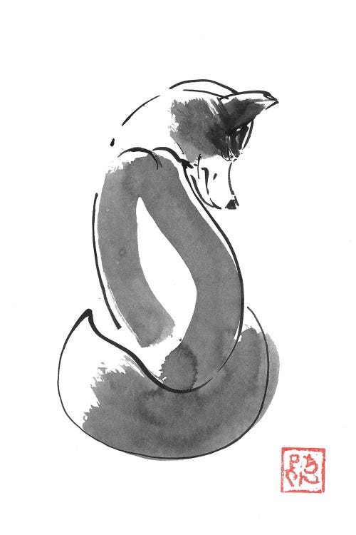 Japanese Nine Tailed Fox Kitsune Canva - Canvas Wall Art Japanese Nine Tailed Fox Kitsune Canva - Canvas Wall Art
