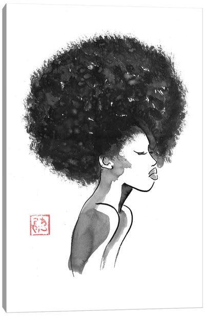 Afro Hair Style Canvas Art Print - Péchane