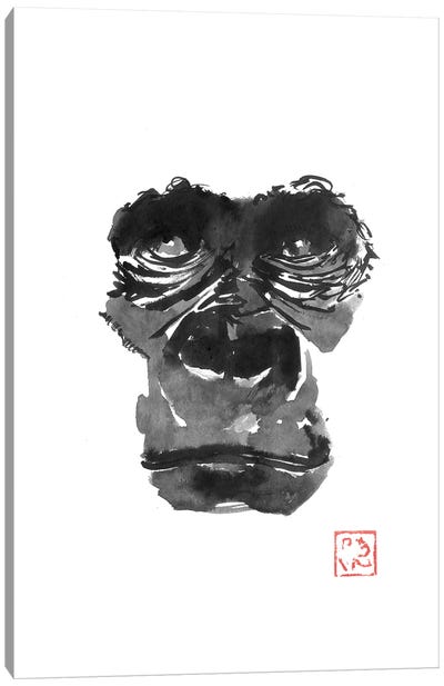 Gorilla Face Canvas Art Print - Gorilla Art