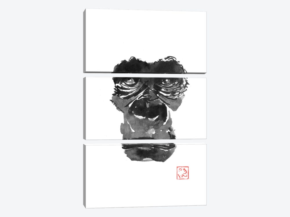 Gorilla Face by Péchane 3-piece Art Print