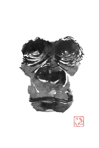 Gorillas: Gorilla Face by Péchane
