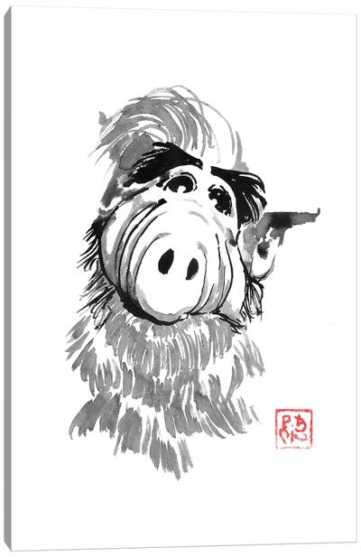 Alf 2023 Canvas Art Print - Sitcoms & Comedy TV Show Art