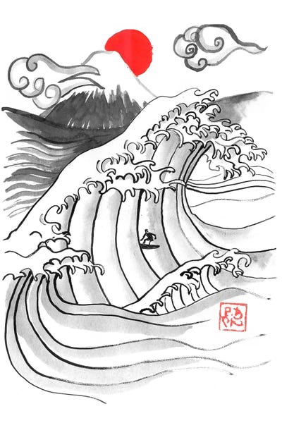 Japanese Décor: Surfer by Péchane