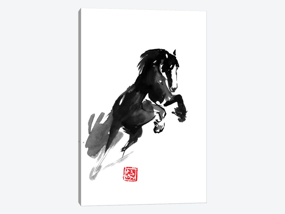 Jumping Horse by Péchane 1-piece Canvas Artwork