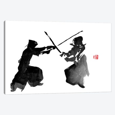 Kendo Fight Canvas Print #PCN91} by Péchane Canvas Art