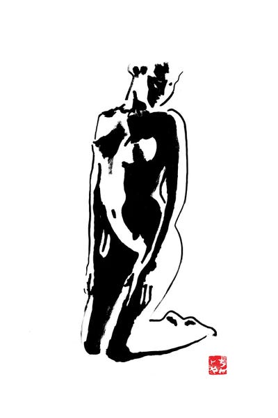 Kneeing by Péchane canvas print