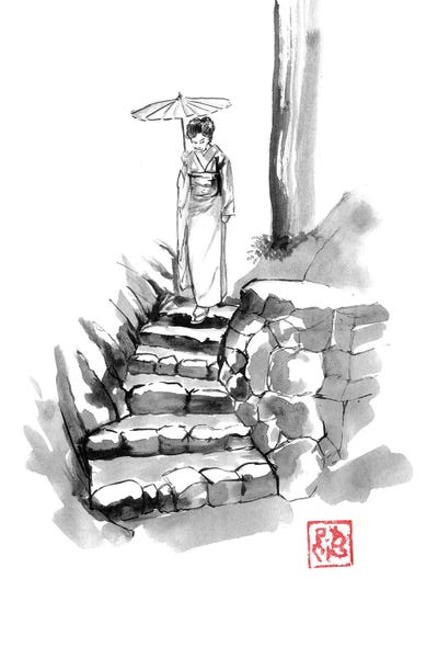 Péchane: Descending Stairs by Péchane