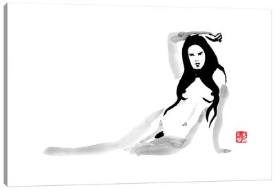 Laying Nude Canvas Art Print - Péchane