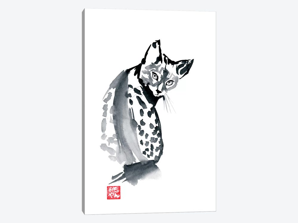 Leopard Cat by Péchane 1-piece Canvas Art