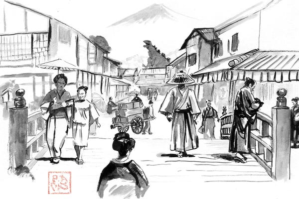 Japanese Décor: An Edo Bridge by Péchane