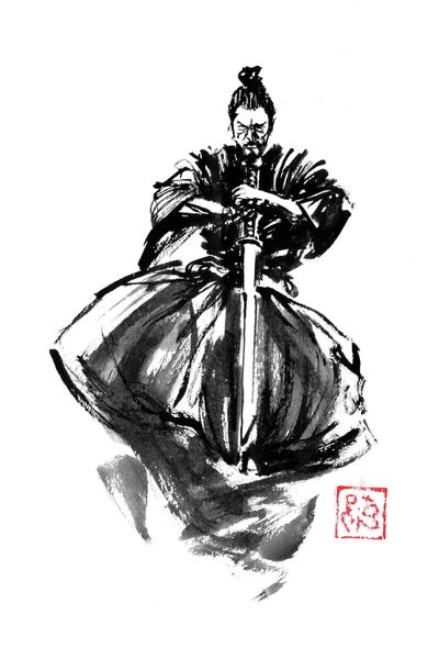 Jumping Samurai And Katana