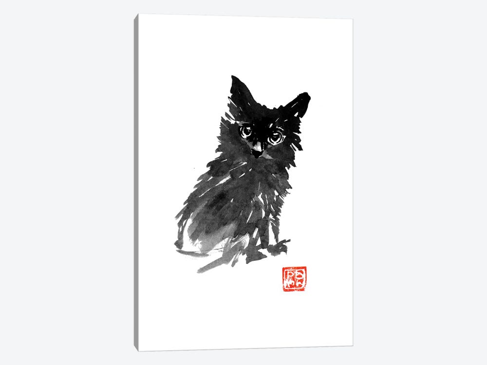 Little Black Cat by Péchane 1-piece Canvas Print