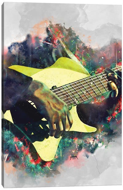 Tosin Abasi's Electric Guitar Canvas Art Print - Heavy Metal Art
