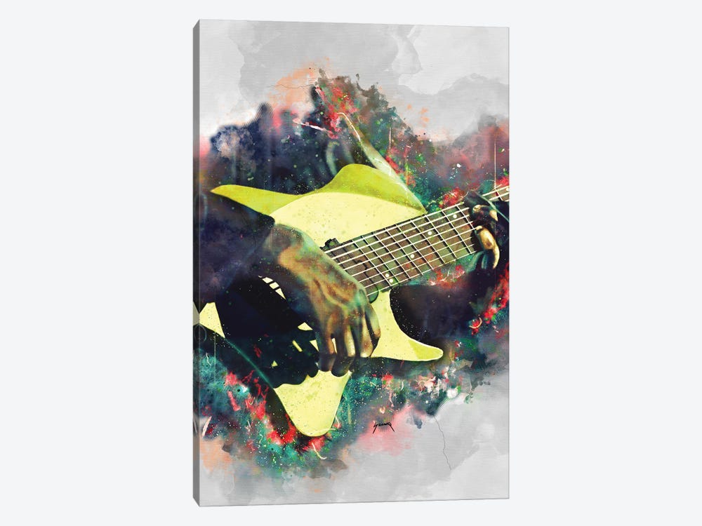 Tosin Abasi's Electric Guitar by Pop Cult Posters 1-piece Canvas Print