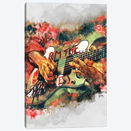Tom Morello's Electric Guitar Canvas Print #PCP104} by Pop Cult Posters Canvas Print