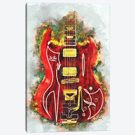 Billy Gibbons's Lil' Red Canvas Print #PCP105} by Pop Cult Posters Canvas Art Print