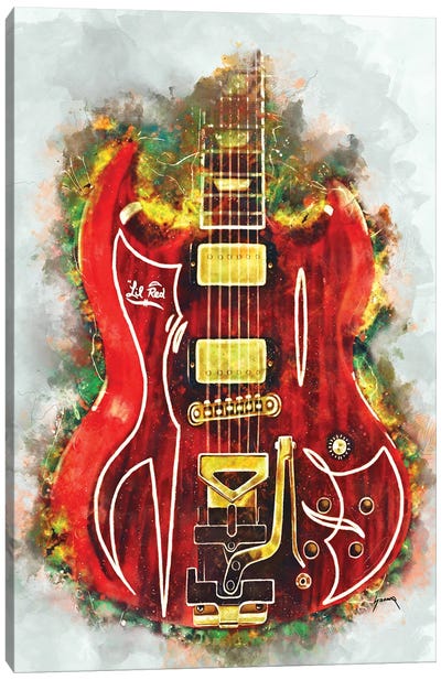 Billy Gibbons's Lil' Red Canvas Art Print - Blues Music Art