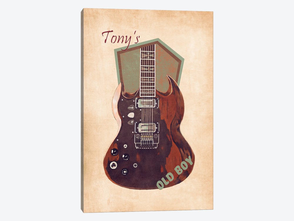 Tony Iommi's Guitar Retro by Pop Cult Posters 1-piece Canvas Print