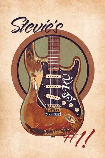 Blues: Stevie Ray Vaughan's Guitar Retro by Pop Cult Posters