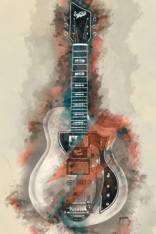 David Bowie's Guitar Caricature II