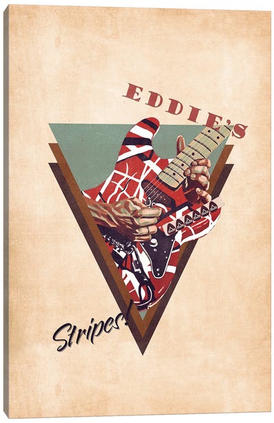 Eddie Van Halen's Guitar Retro Canvas Art Print - Music Lover