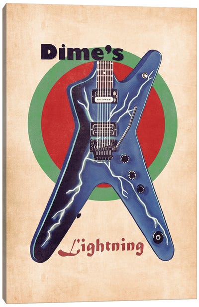 Dimebag Darrell's Retro Guitar Canvas Art Print