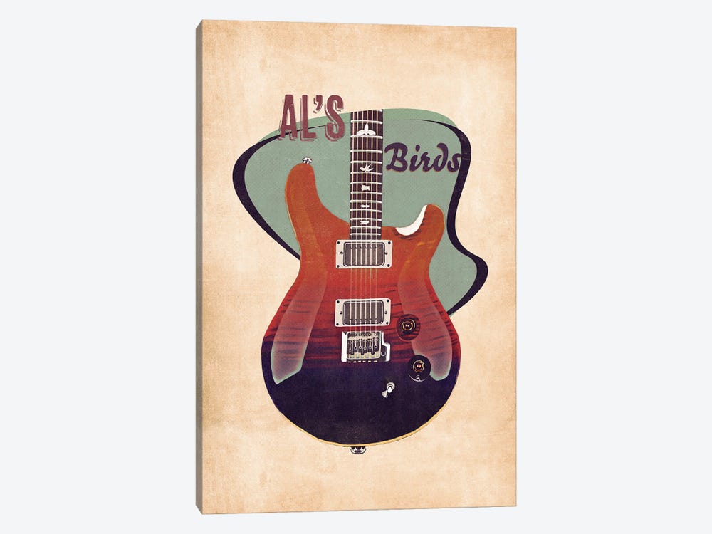 Al Di Meola's Guitar Retro by Pop Cult Posters 1-piece Canvas Artwork