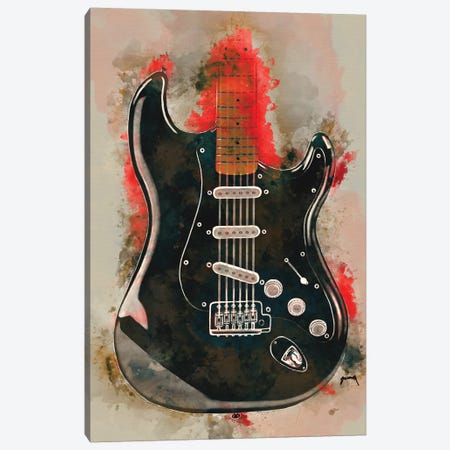 David Gilmour's Guitar Canvas Print #PCP12} by Pop Cult Posters Canvas Artwork