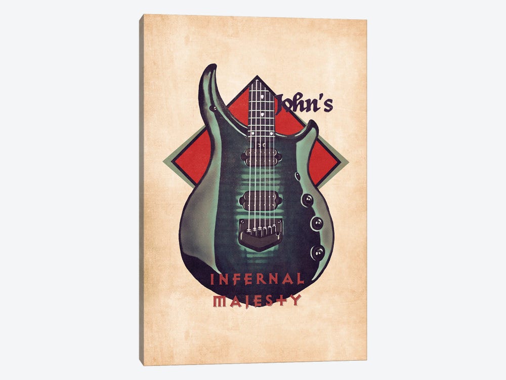John Petrucci's Guitar Retro by Pop Cult Posters 1-piece Canvas Art Print