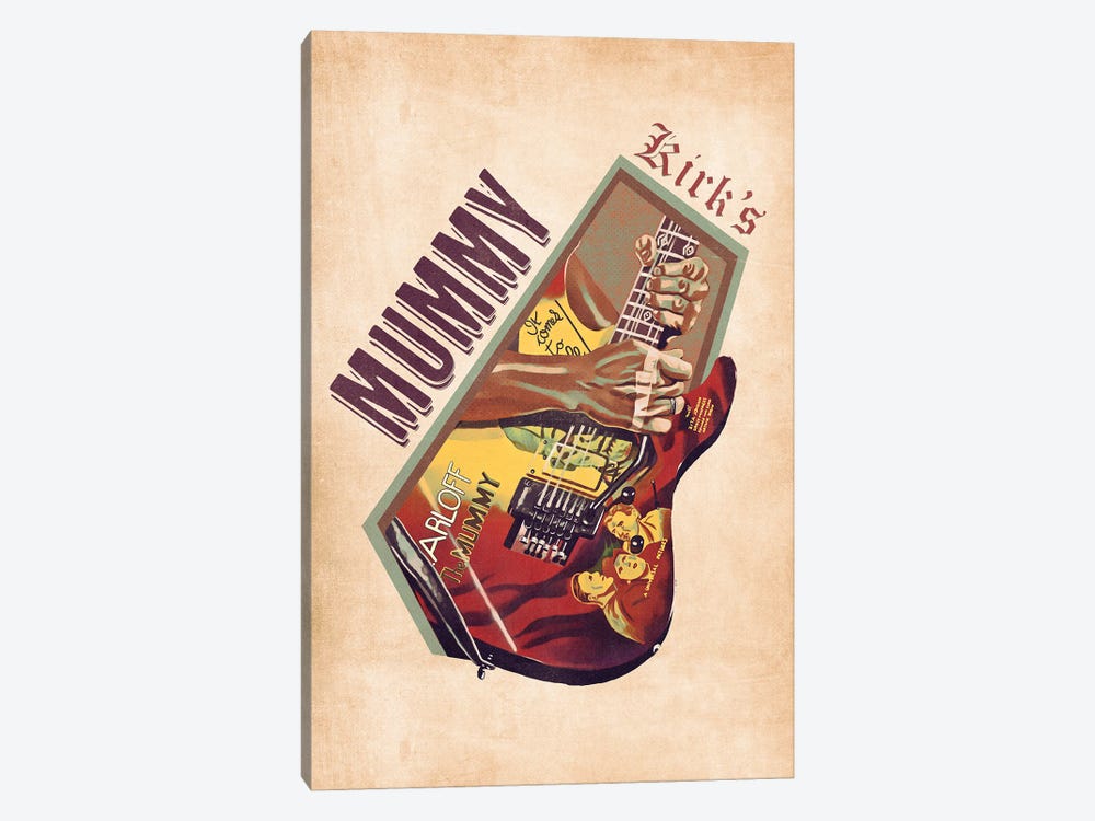 Kirk Hammett's Guitar Retro by Pop Cult Posters 1-piece Canvas Artwork