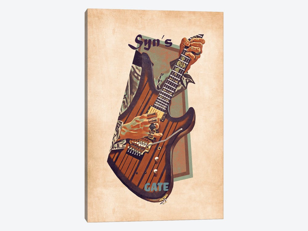 Synyster Gates's Retro Guitar by Pop Cult Posters 1-piece Art Print