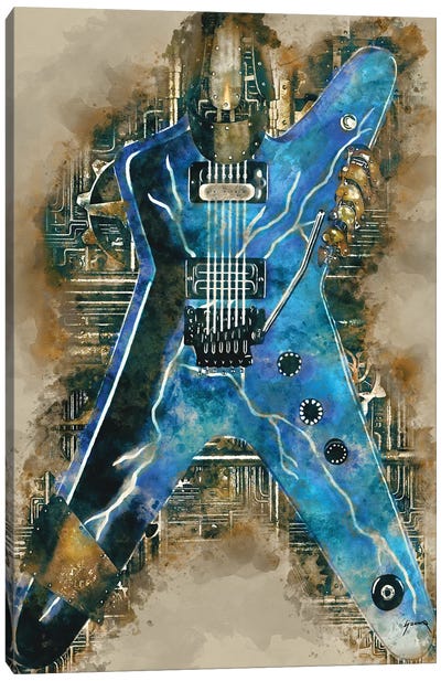 Dimebag Darrell's Steampunk Guitar Canvas Art Print - Dimebag Darrell